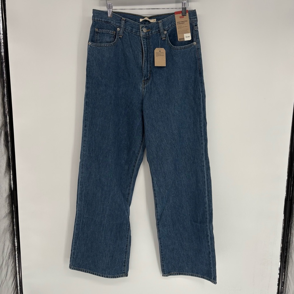 Levi's High-Waisted Straight Leg Blue Jeans Size 31 NWT